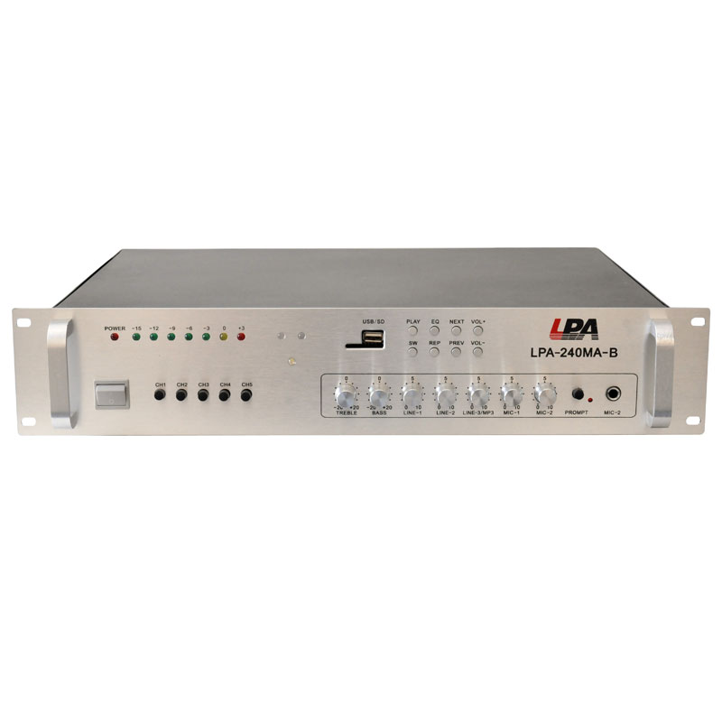 Lpa-480ma-b, трансляционный усилитель с мр3-проигрывателем и селектором зон