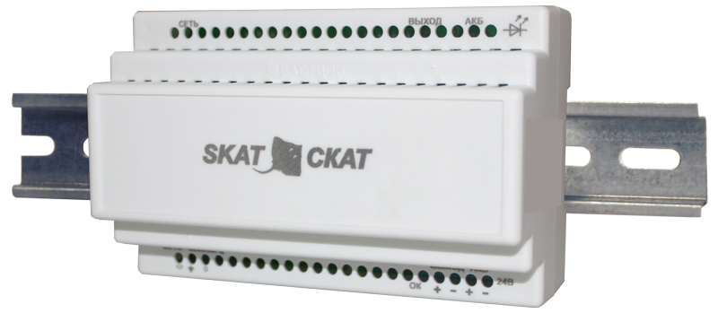 Skat-12-6.0-din, источник вторичного электропитания резервированный