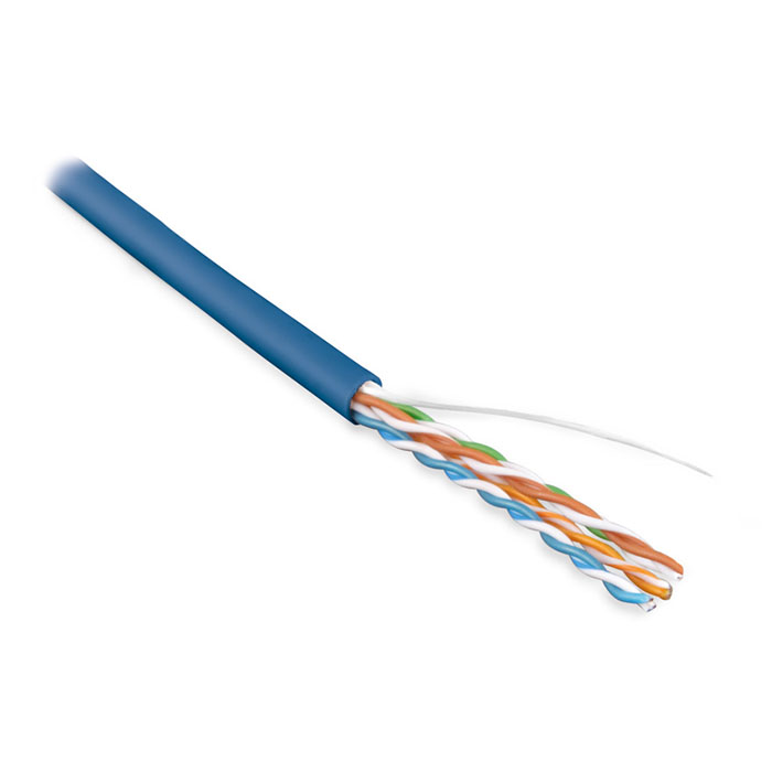 Hyperline utp4-c5e-solid-bl, кабель витая пара