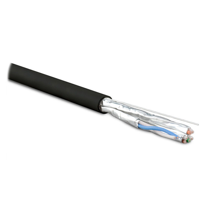 Hyperline uftp4-c6-solid-outdoor-lszh-bk-500, кабель витая пара
