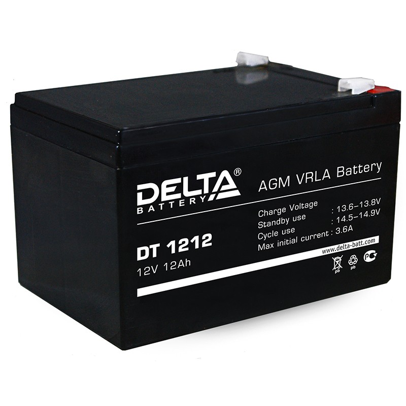 Delta dt 1212, аккумулятор