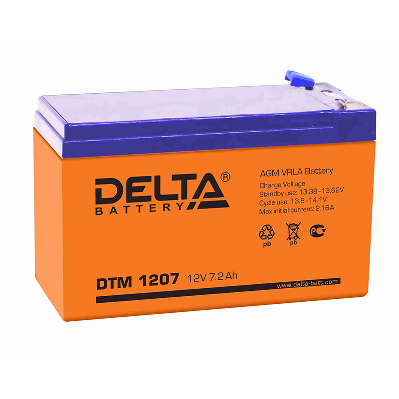 Delta dtm 1207, аккумулятор