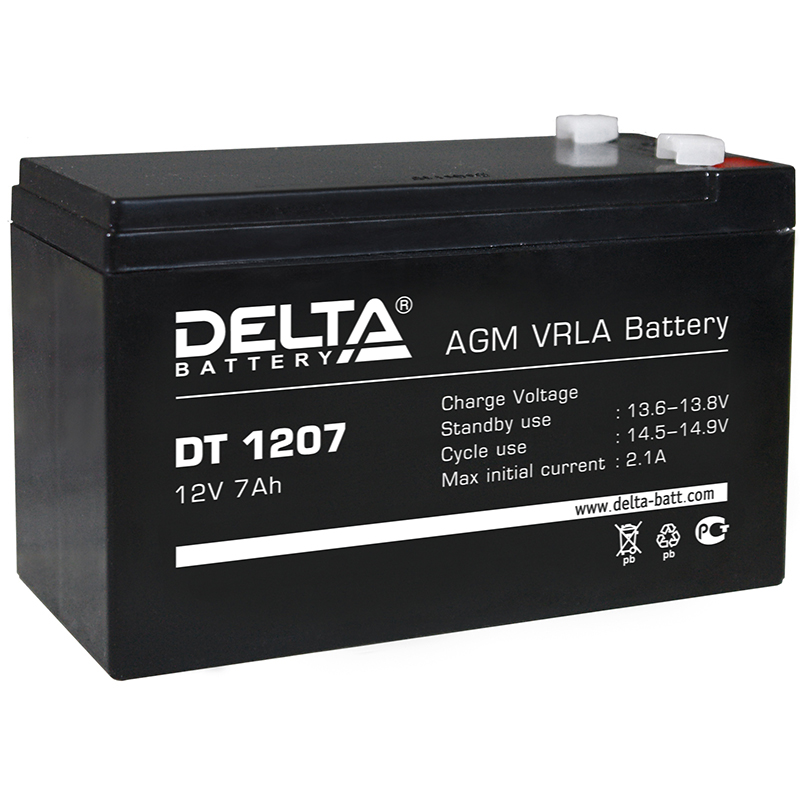 Delta dt 1207, аккумулятор