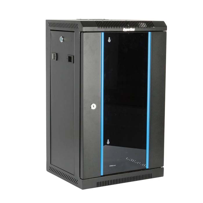 Hyperline tdc-12u-gr-ral9004, шкаф настенный