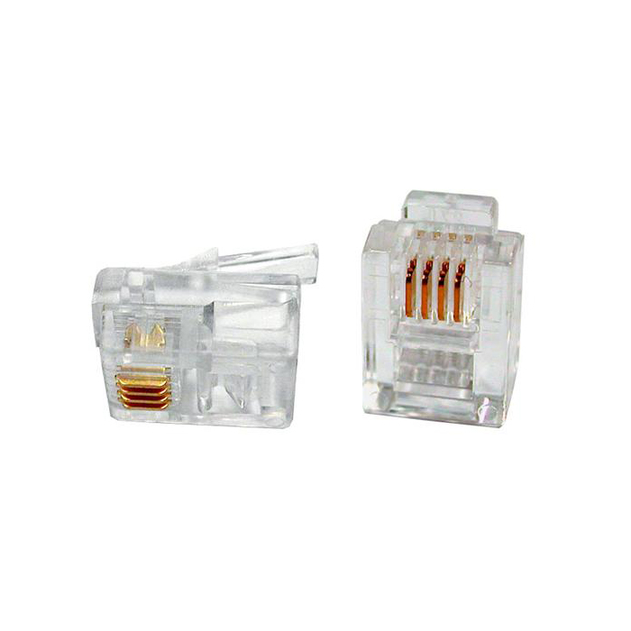 Hyperline plug-6p4c-p-c2, коннектор телефонный
