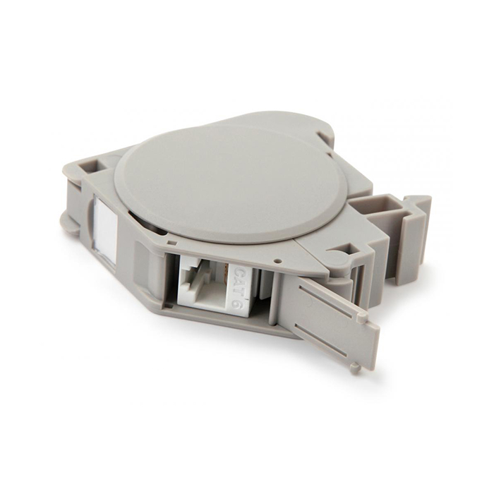 Hyperline fp-ie-din-kj-1a-gy, крепление для keystone jack