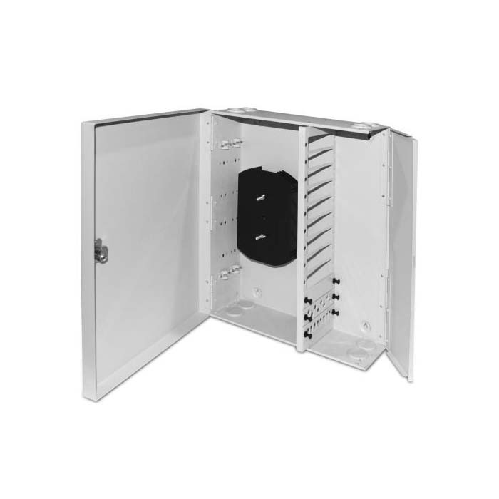 Hyperline fo-wbx-12xslt-w140h42-96un-gy , бокс оптический настенный