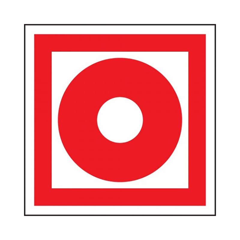 Знак f 10, кнопка включения установок (наклейка)