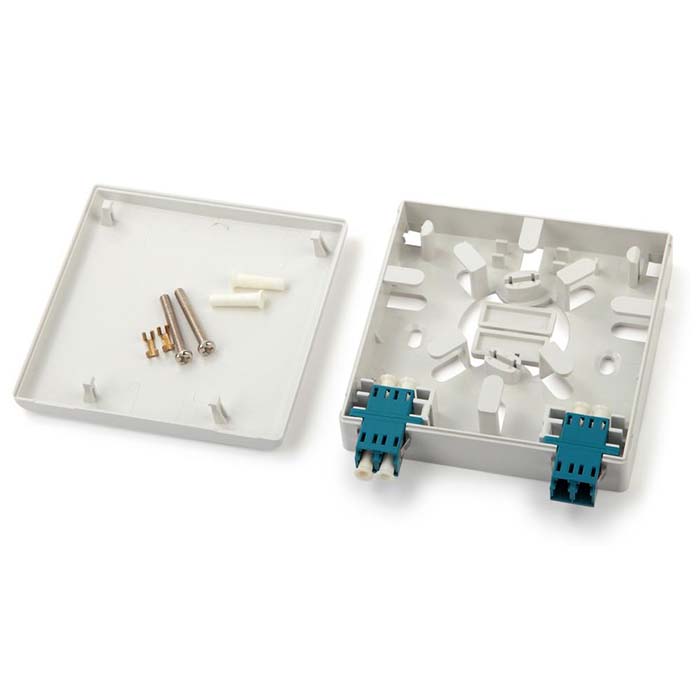 Hyperline fo-wb86-ftth-2dlc-plc, бокс-розетка оптический настенный