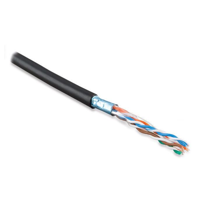 Hyperline futp4-c5e-s22-out-pe-bk, кабель витая пара