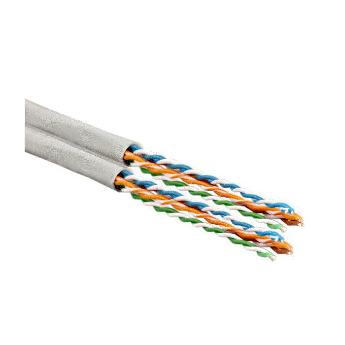 Hyperline utp4x2-c5e-solid-indoor-gy, кабель витая пара